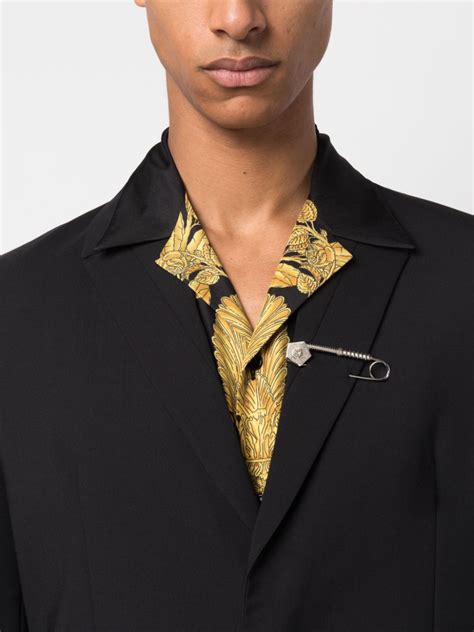 versace safety pin t shirt|versace brooch.